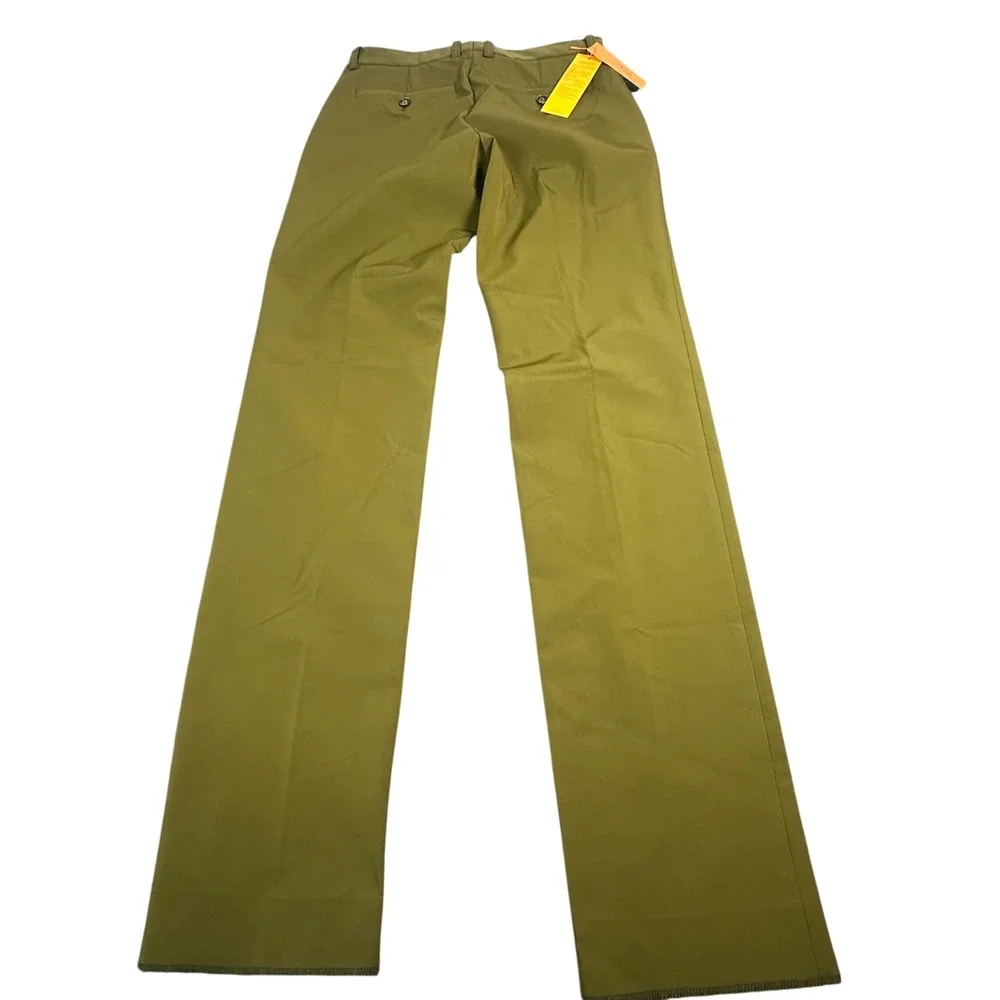 Louis Castel Mens Olive Green Technical Golf Chino Trousers Pants 32x34